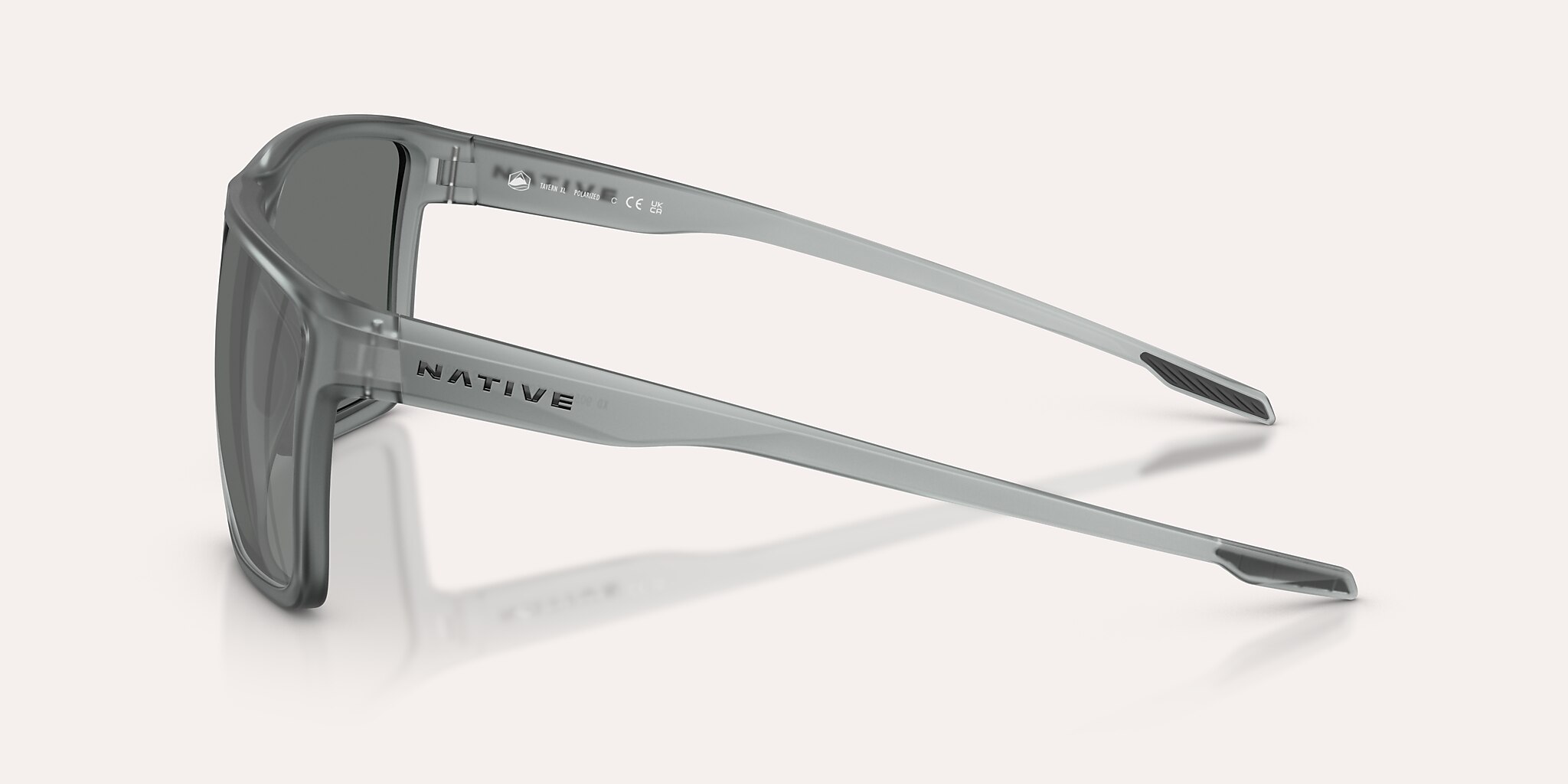 Sunglasses Native Tavern XL XL (64-12) with Silver Reflex Polarized lens and Matte Grey Smoke frame Image 3 of 5