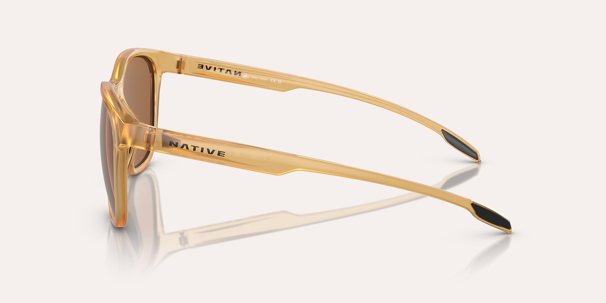 Sunglasses Native Targhee XXL (54-21) with Brown lens and Topaz Crystal frame Image 3 of 5