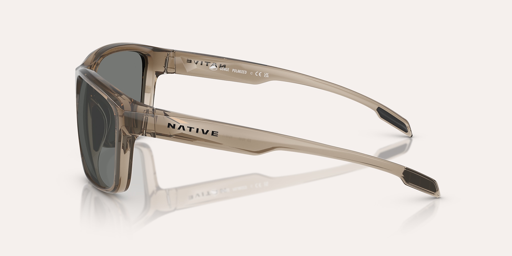 Sunglasses Native Gorge L (59-17) with Grey Polarized lens and Smokey Quartz frame Image 3 of 5 Sunglasses Native Gorge L (59-17) with Grey Polarized lens and Smokey Quartz frame Image 3 of 5