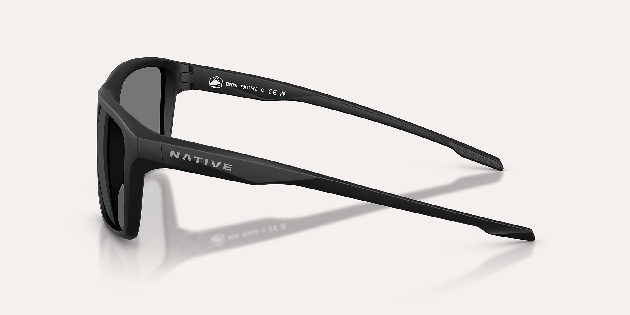 Sunglasses Native Tavern M (57-17) with Grey Polarized lens and Matte Black frame Image 4 of 7
