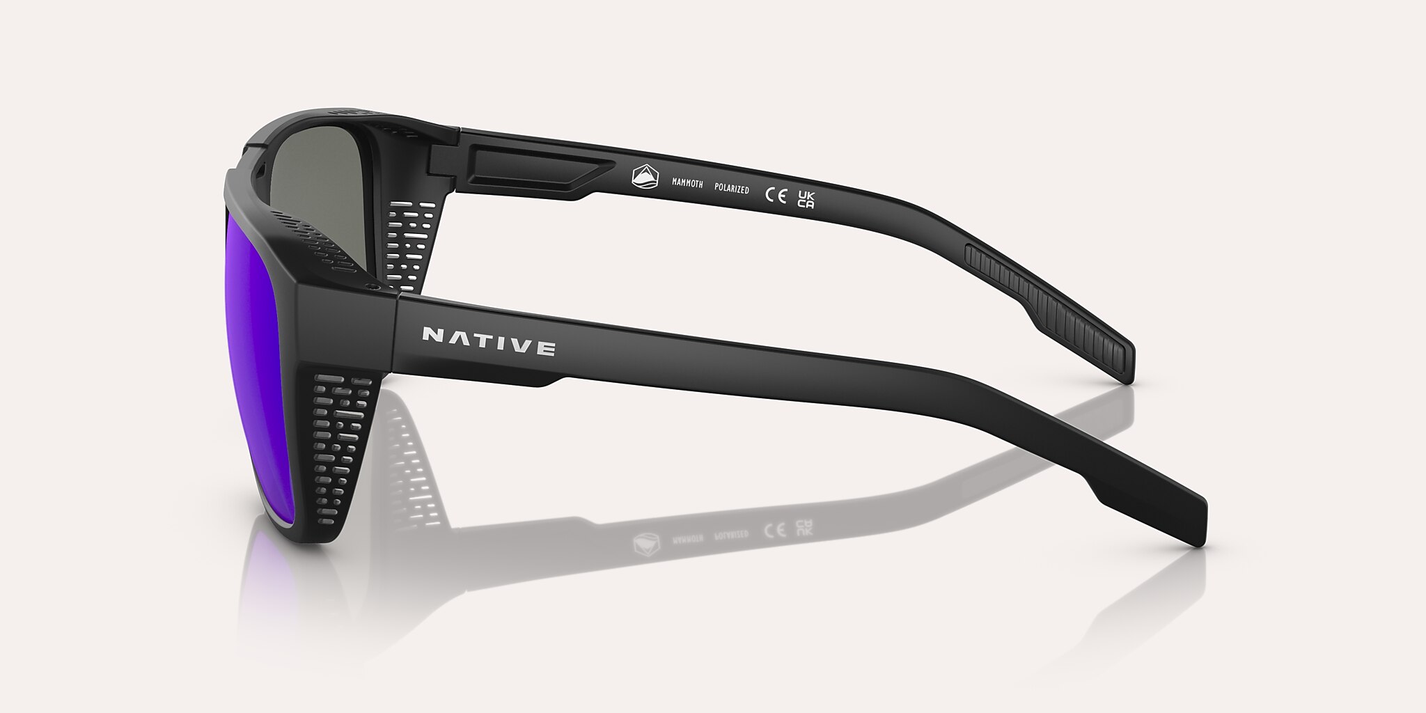 Sunglasses Native Mammoth XL (57-16) with Blue lens and Matte Black frame Image 3 of 5
