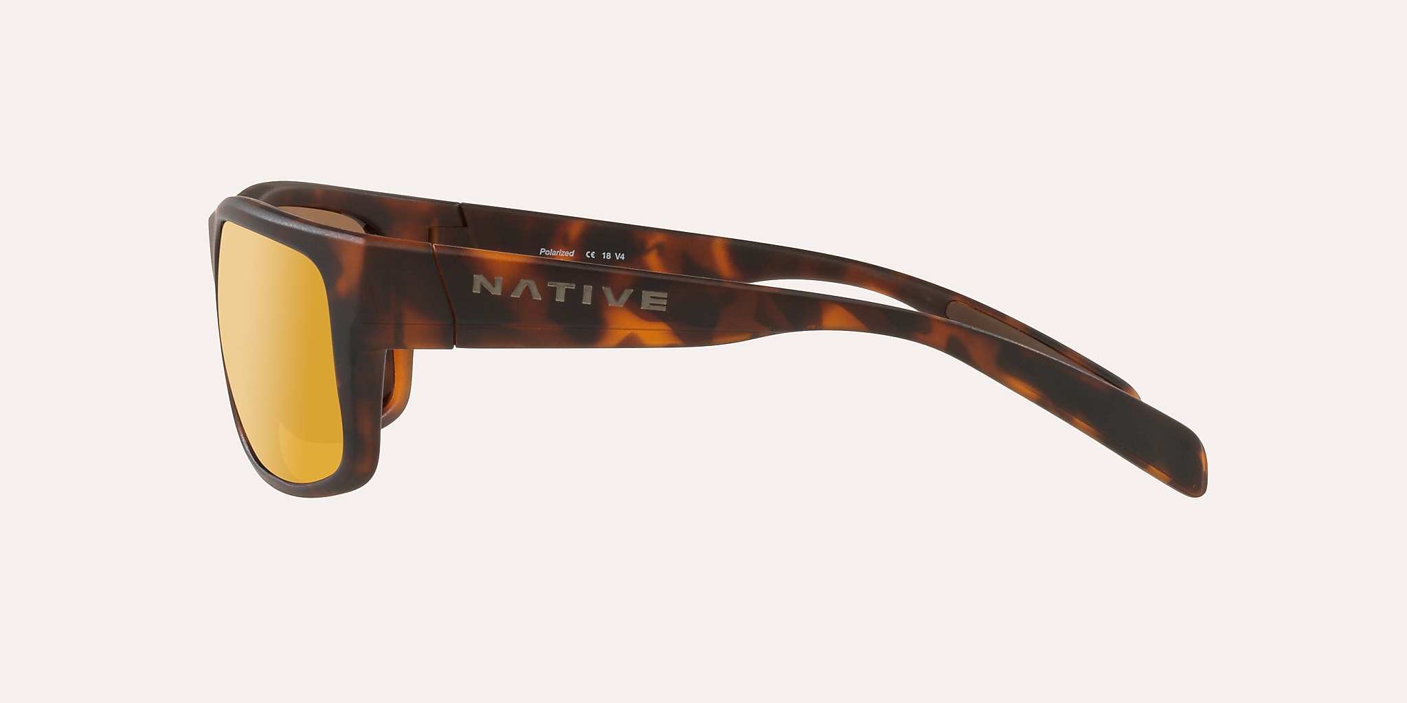 Lunettes de soleil Native Ashdown M (59-17) avec Reflet bronze verre et Écaille de tortue sable monture Image 3 de 4