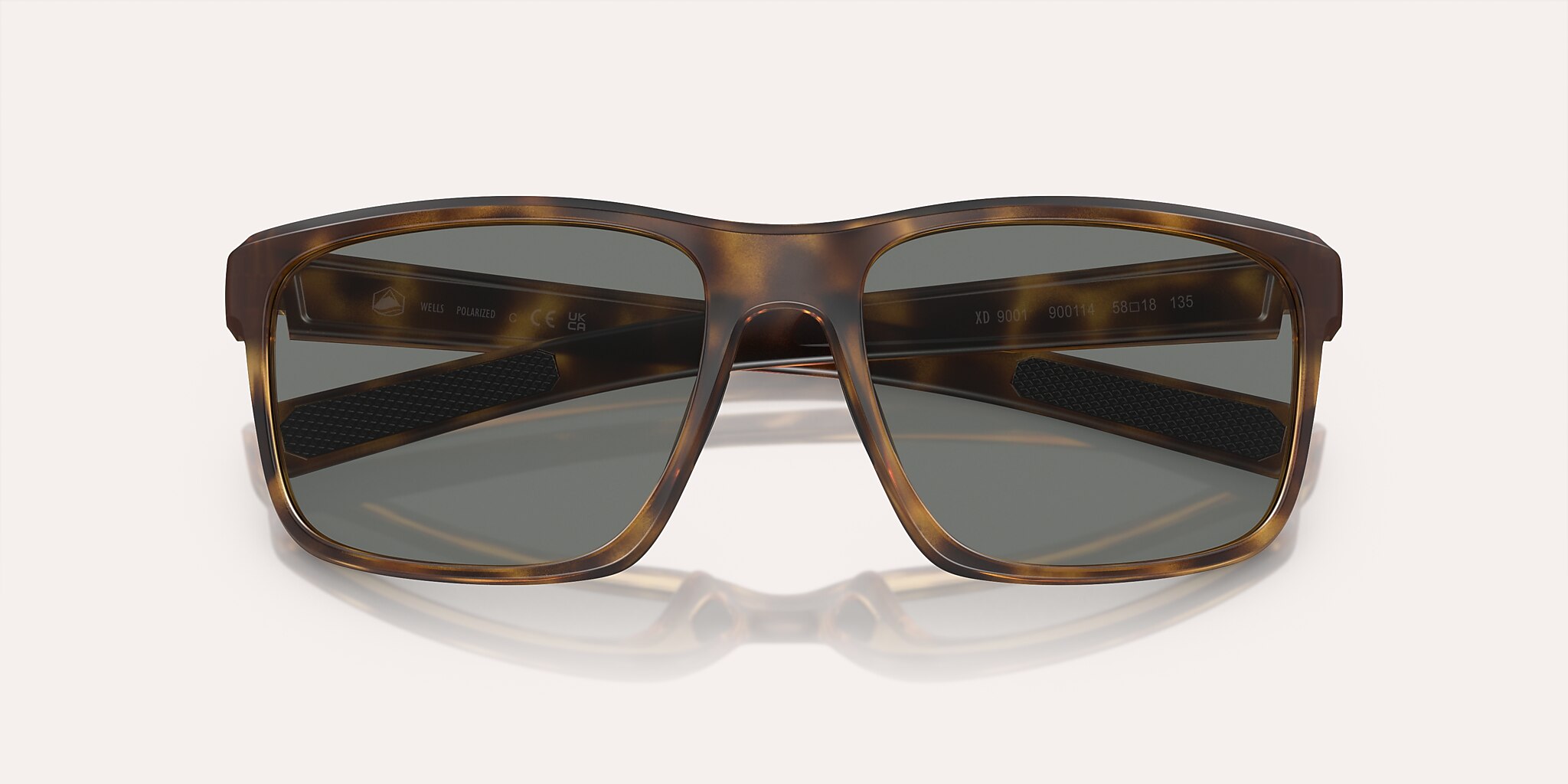 Lunettes de soleil Native Wells L (58-18) avec Gris Polarisant verre et Écaille de tortue mate monture Image 5 de 5