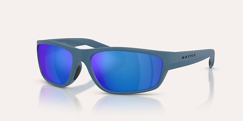 Sunglasses Native Craggy M (60-16) with Blue Reflex Polarized lens and Overland Blue frame Image 1 of 5