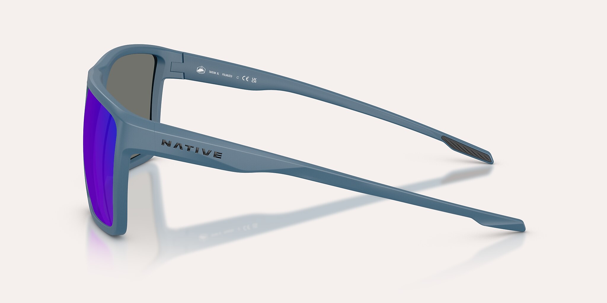 Sunglasses Native Tavern XL XL (64-12) with Blue Reflex Polarized lens and Overland Blue frame Image 3 of 5