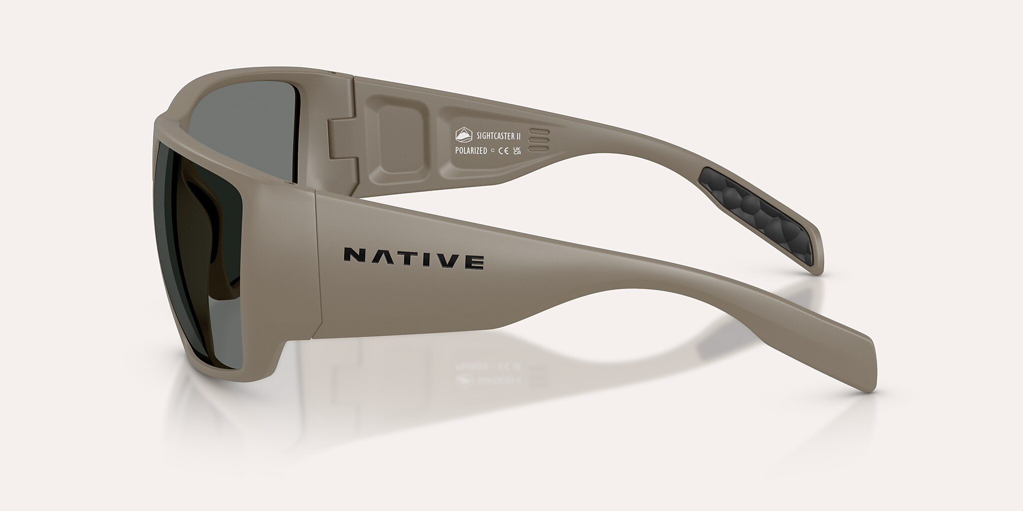 Sunglasses Native Sightcaster II L (64-13) with Grey Polarized lens and Matte Desert Tan frame Image 3 of 6