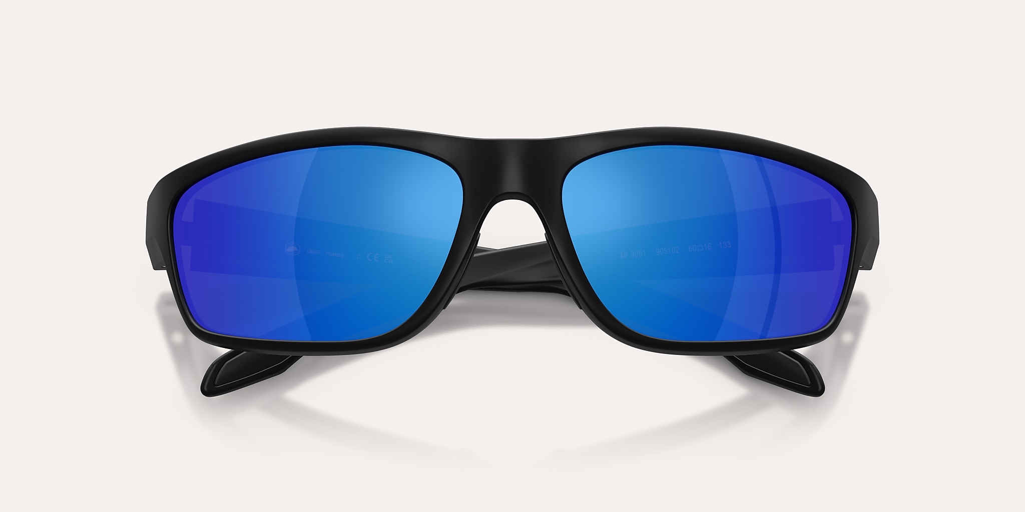 Lunettes de soleil Native Craggy M (60-16) avec Bleu reflex polarisé verre et Noir mat monture Image 5 de 5