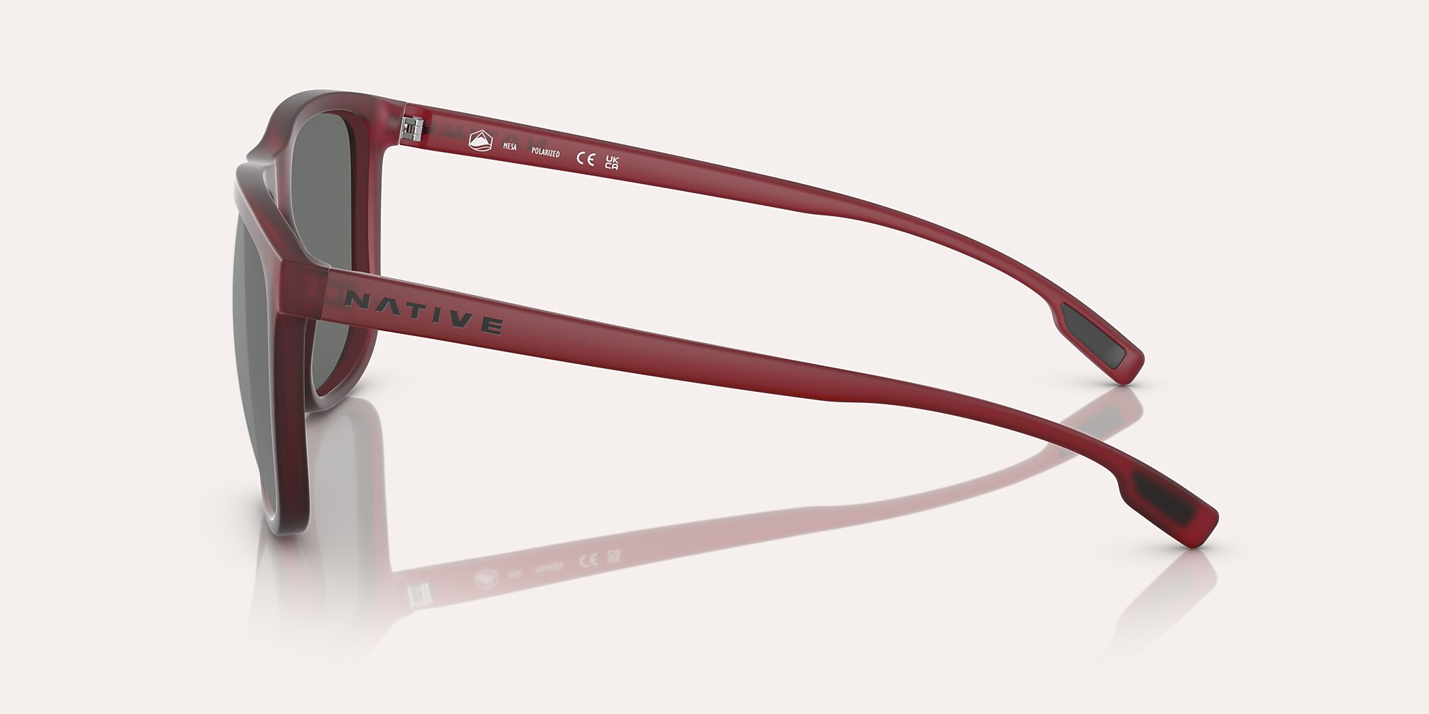 Sunglasses Native Mesa XL (57-19) with Silver Polarized lens and Red Rock frame Image 3 of 5