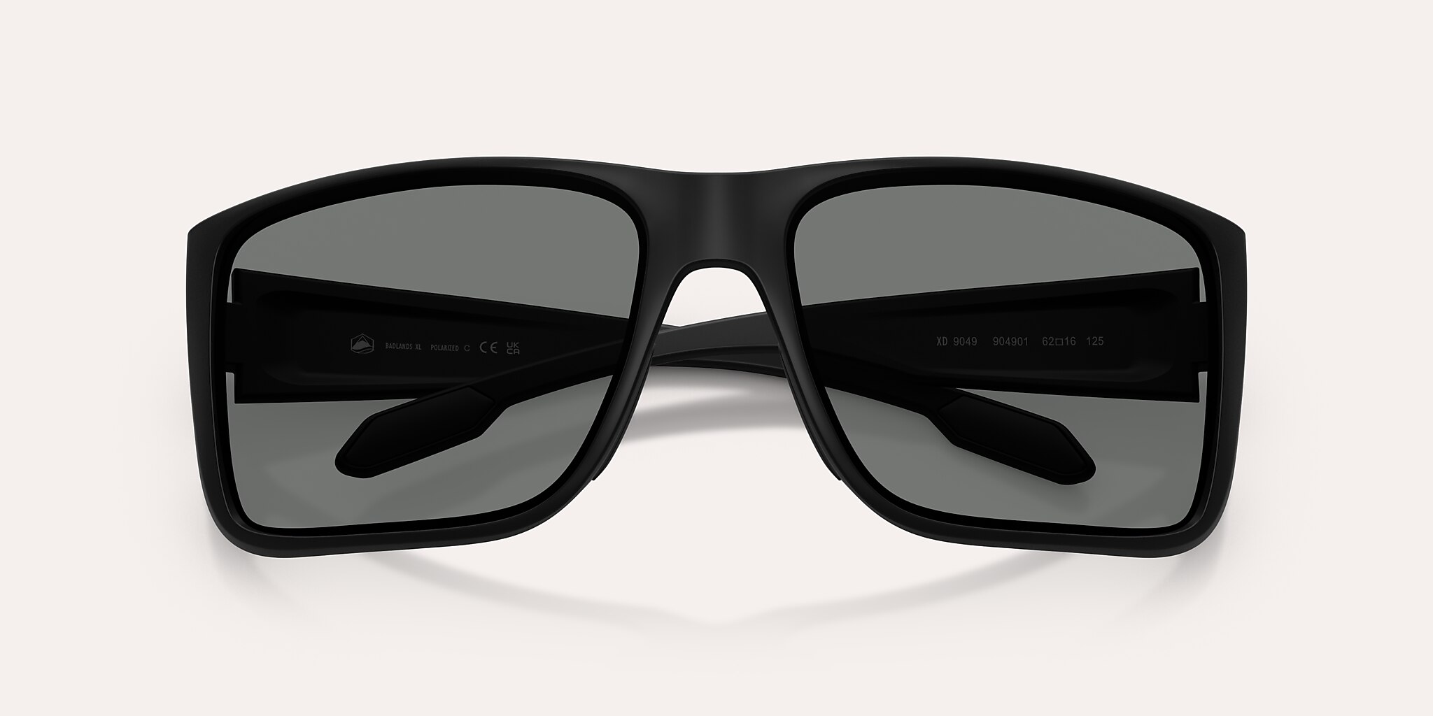 Lunettes de soleil Native Badlands XL XL (62-16) avec Gris Polarisant verre et Noir mat monture Image 5 de 5