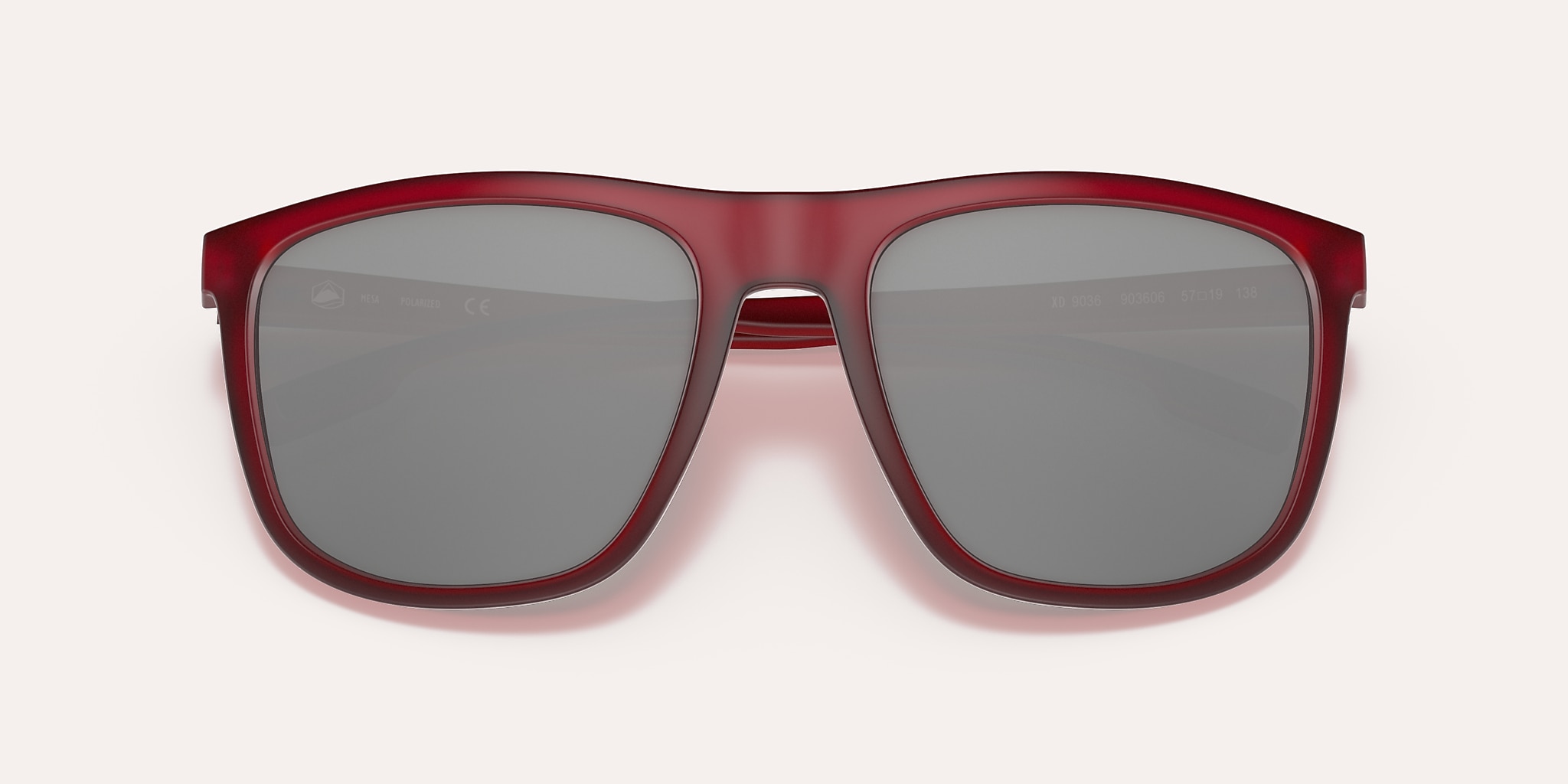 Lunettes de soleil Native Mesa XL (57-19) avec Reflet argenté verre et Rouge mat Rock monture Image 5 de 5