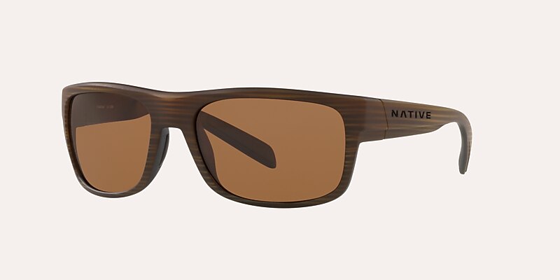 Sunglasses Native Ashdown M (59-17) with Brown lens and Wood frame Image 1 of 4