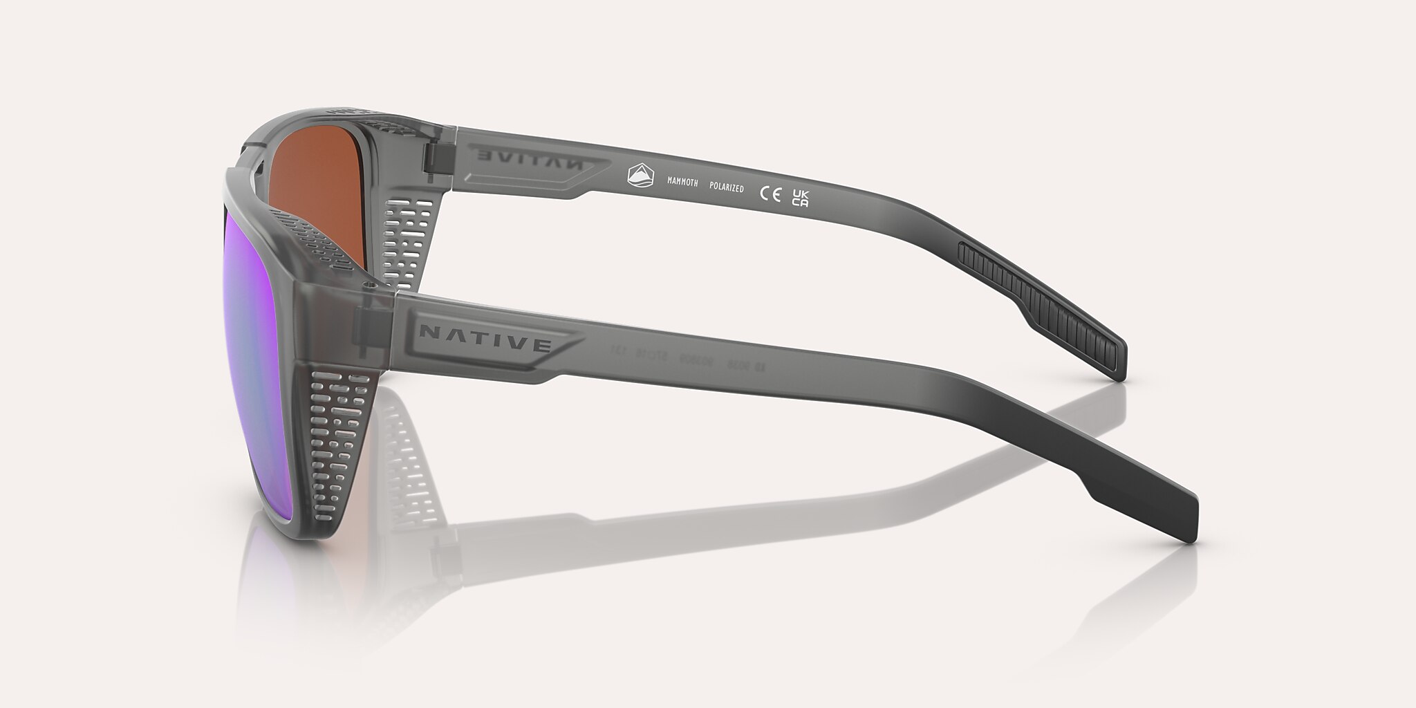 Lunettes de soleil Native Mammoth XL (57-16) avec Vert verre et Cristal fumée mat monture Image 3 de 5