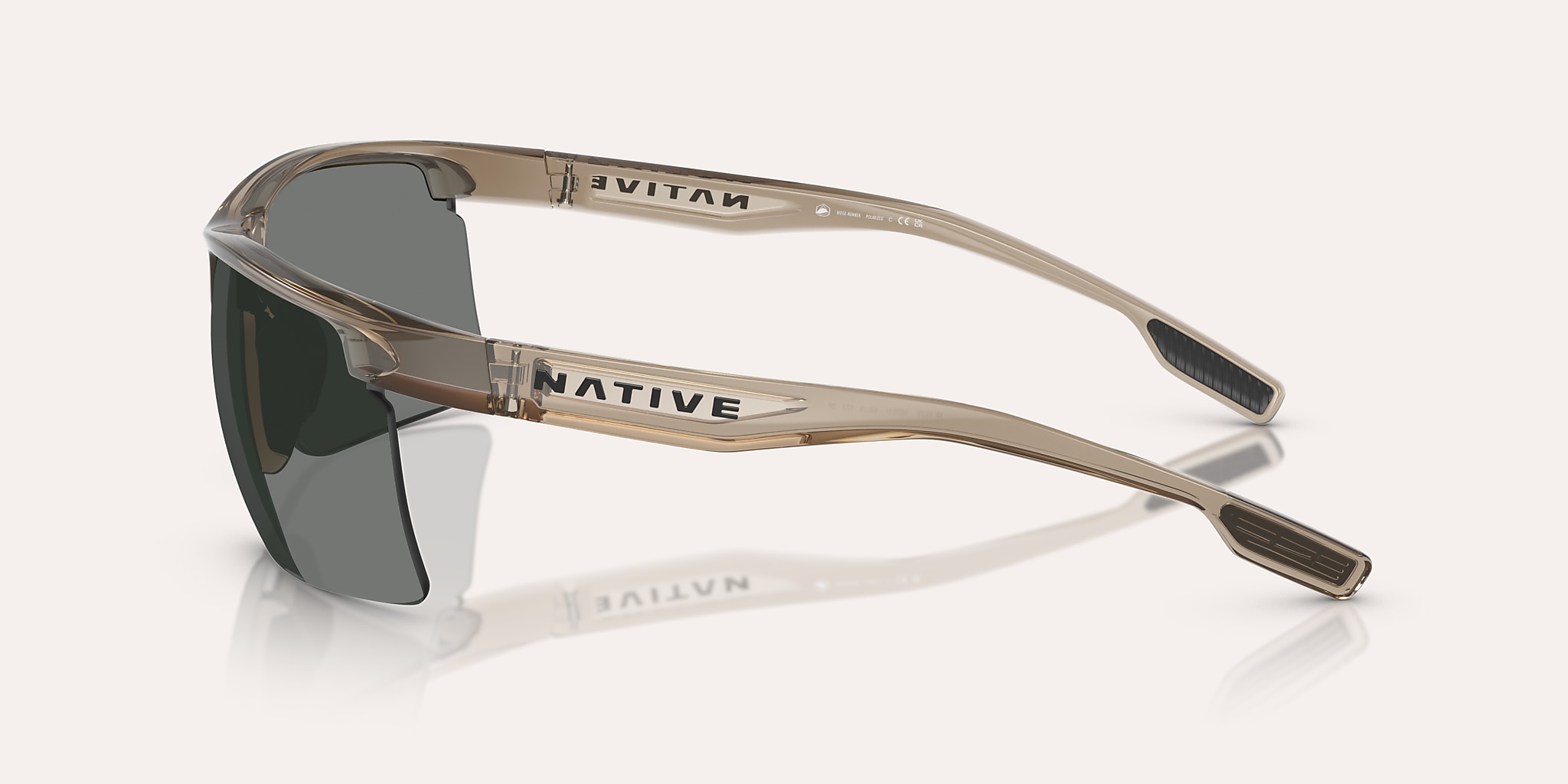 Sunglasses Native Ridge-Runner XL (68-09) with Grey Polarized lens and Smokey Quartz frame Image 3 of 5 Sunglasses Native Ridge-Runner XL (68-09) with Grey Polarized lens and Smokey Quartz frame Image 3 of 5