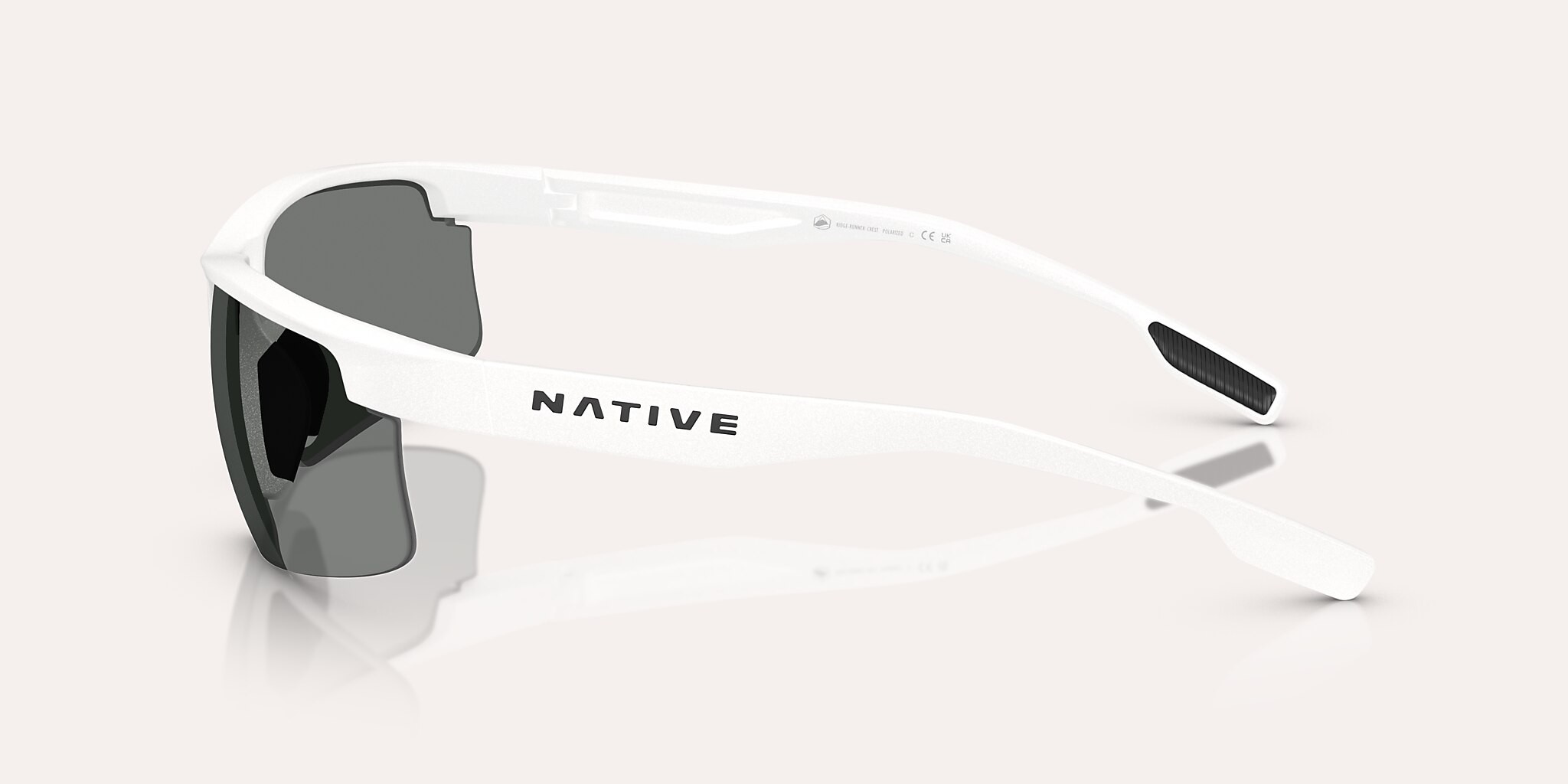 Sunglasses Native Ridge-Runner Crest XL (69-09) with Grey Polarized lens and Satin Quartz frame Image 3 of 6