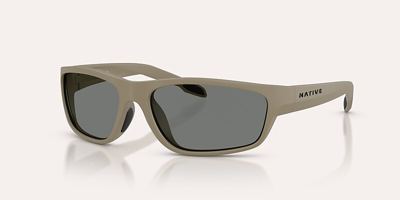 Sunglasses Native Craggy M (60-16) with Grey Polarized lens and Matte Desert Tan frame Image 1 of 5