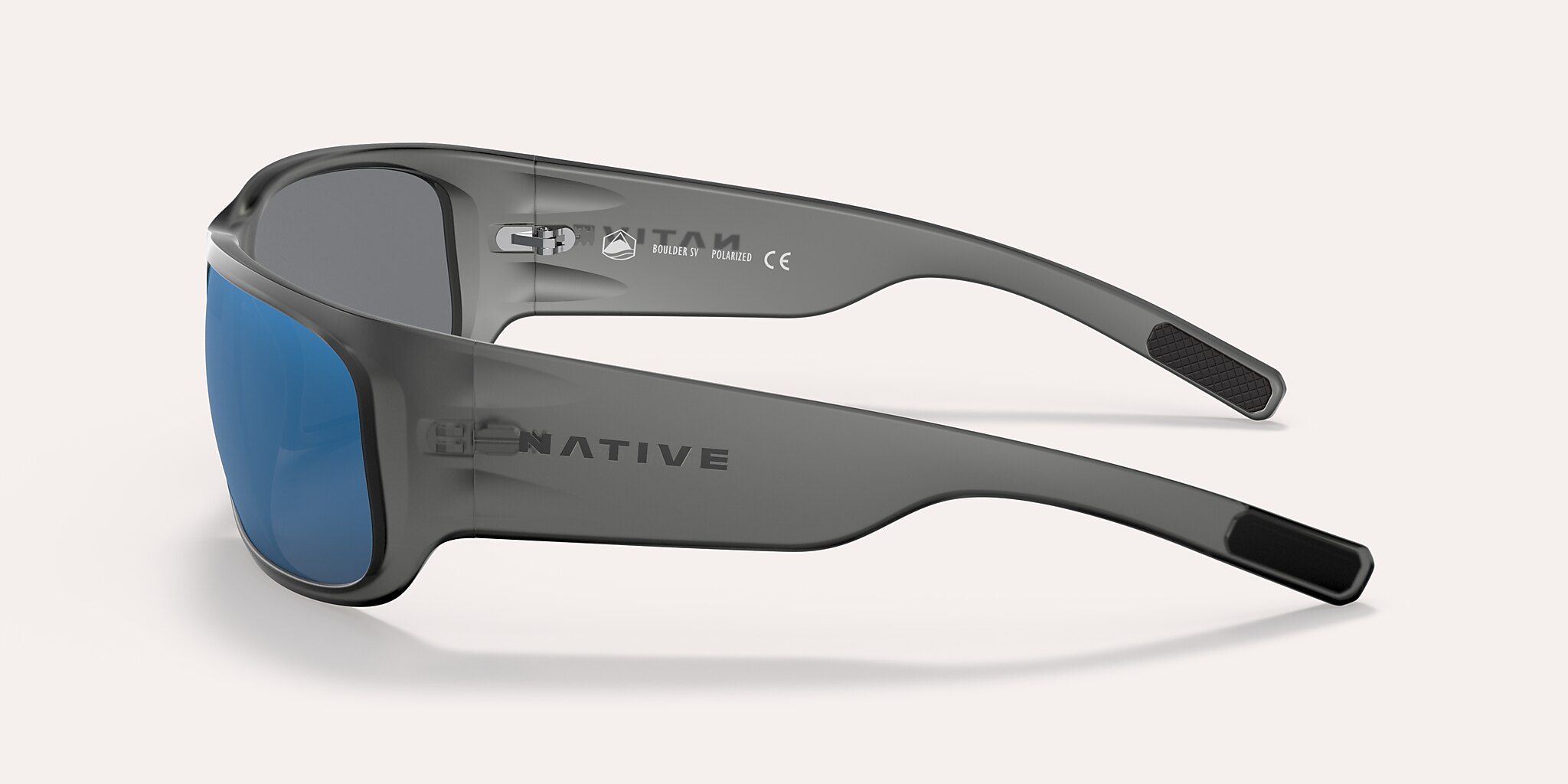 Sunglasses Native Boulder SV M (66-15) with Blue Reflex lens and Smoke Crystal frame Image 3 of 5