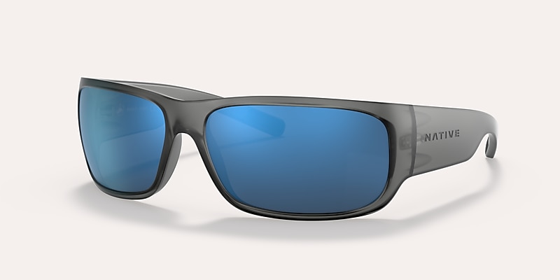 Sunglasses Native Boulder SV M (66-15) with Blue Reflex lens and Smoke Crystal frame Image 1 of 5