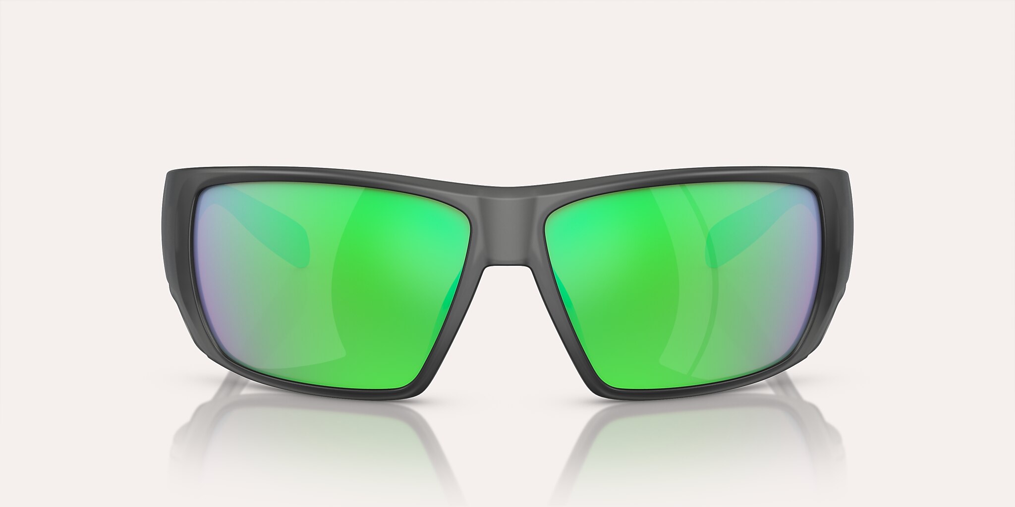 Sunglasses Native Sightcaster L (64-13) with Green Reflex lens and Matte Smoke Crystal frame Image 2 of 5