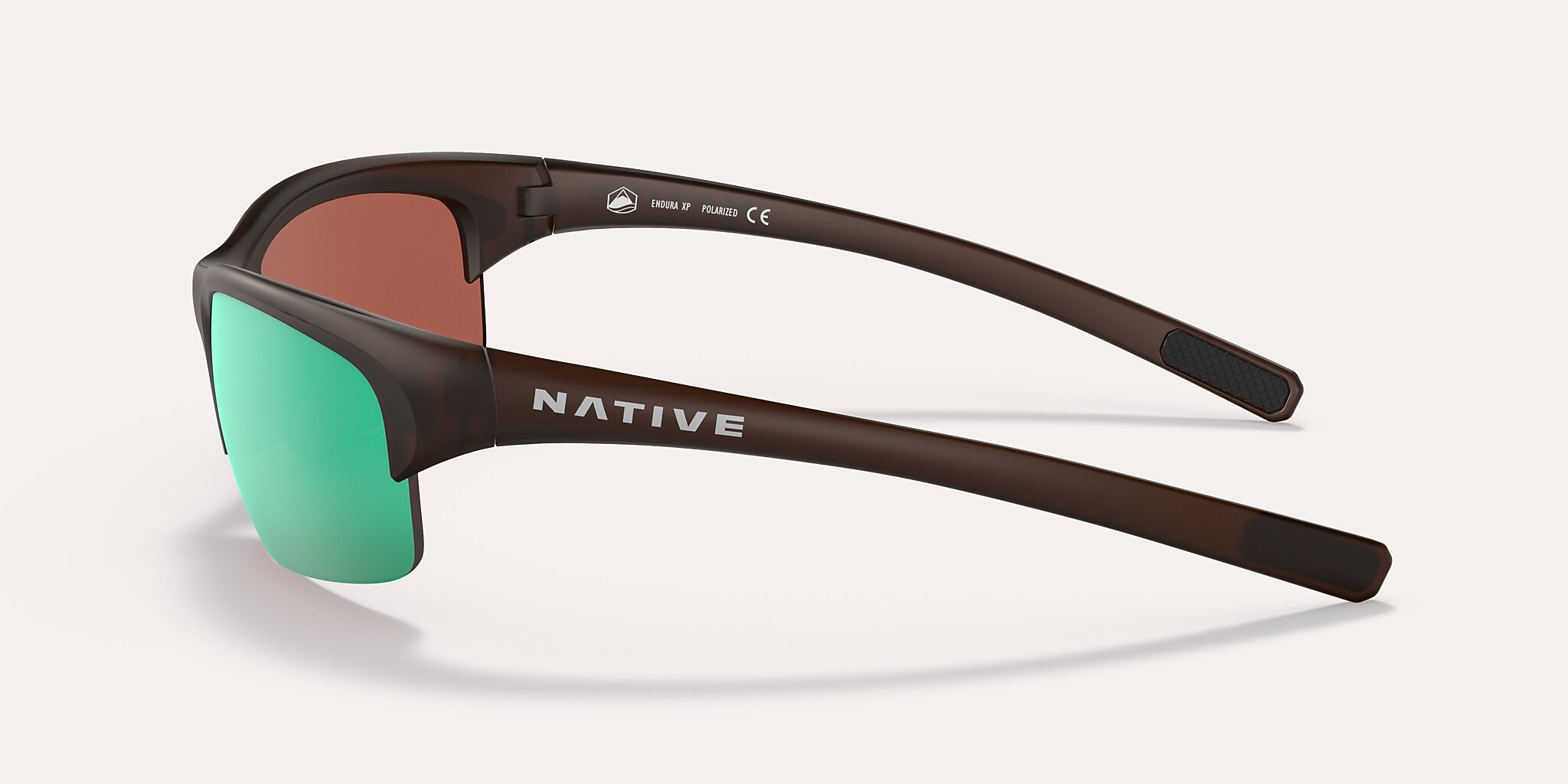 Sunglasses Native Endura XP XL (72-11) with Green Reflex lens and Brown Crystal frame Image 3 of 5
