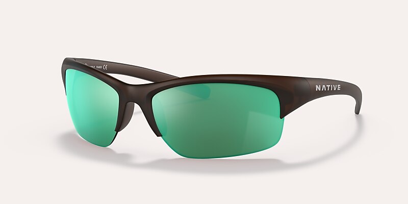 Sunglasses Native Endura XP XL (72-11) with Green Reflex lens and Brown Crystal frame Image 1 of 5