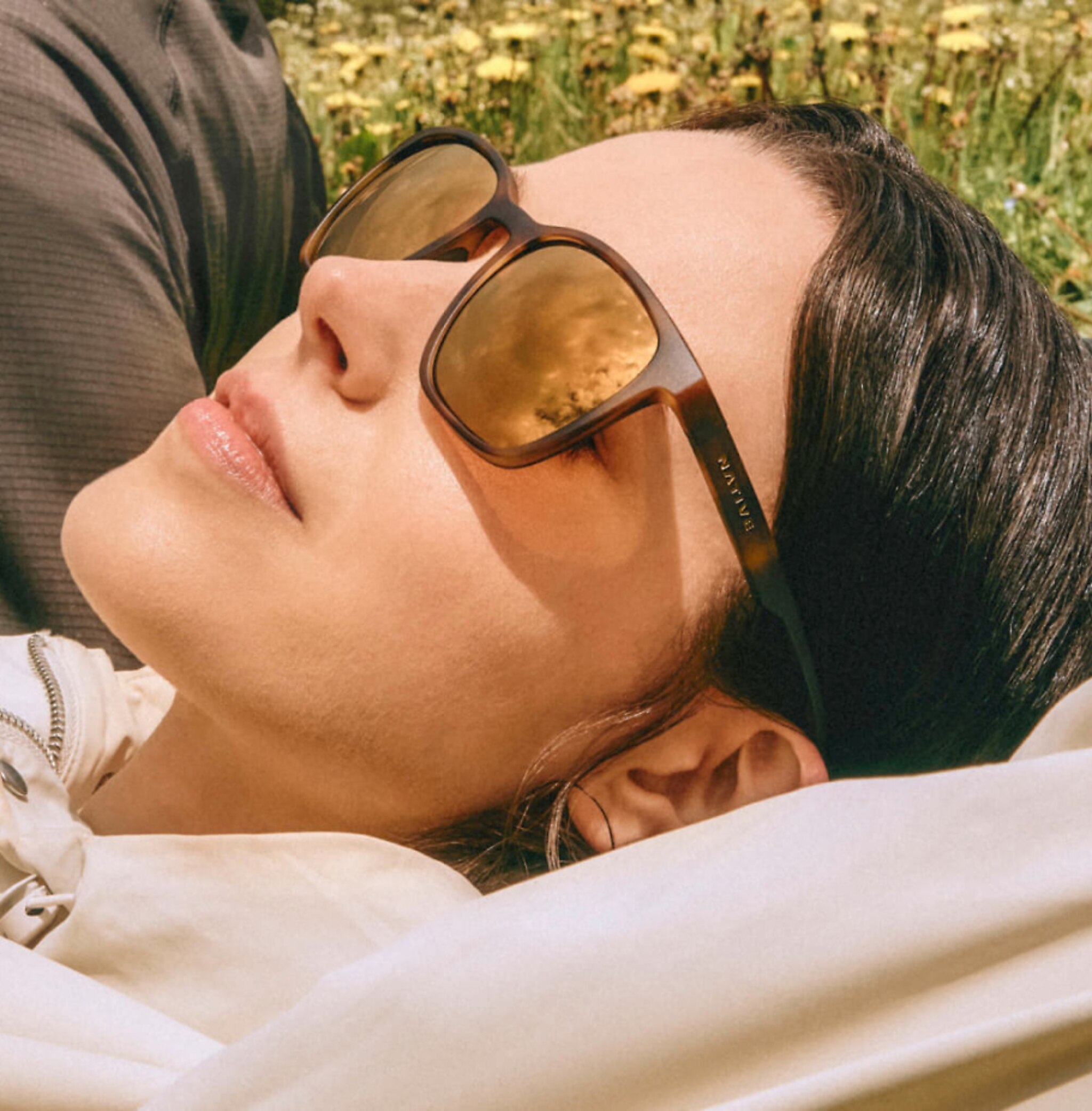 Sunglasses Native Targhee Square XL (54-20) with Bronze Reflex Polarized lens and Matte Tortoise frame Image 3 of 6