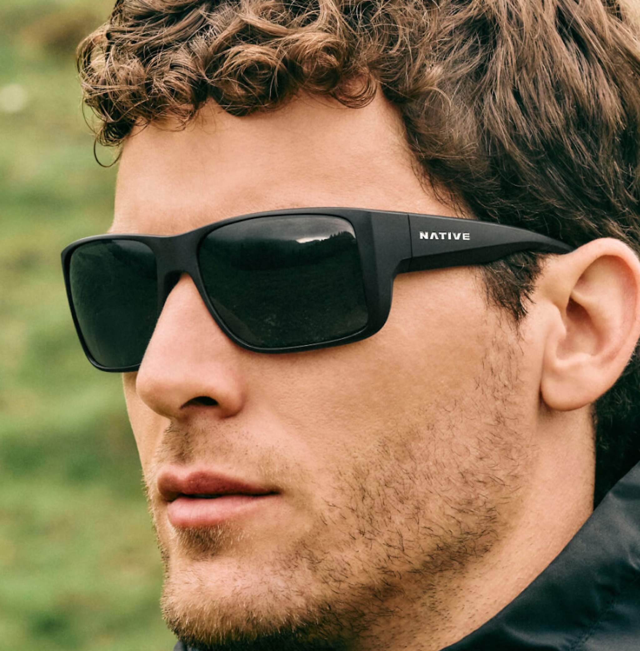 Sunglasses Native Badlands M (58-16) with Grey Polarized lens and Matte Black frame Image 3 of 7 Sunglasses Native Badlands M (58-16) with Grey Polarized lens and Matte Black frame Image 3 of 7