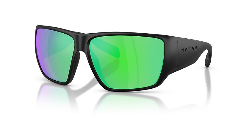 Sightcaster II Sunglasses Green Reflex Polarized | Native Eyewear®