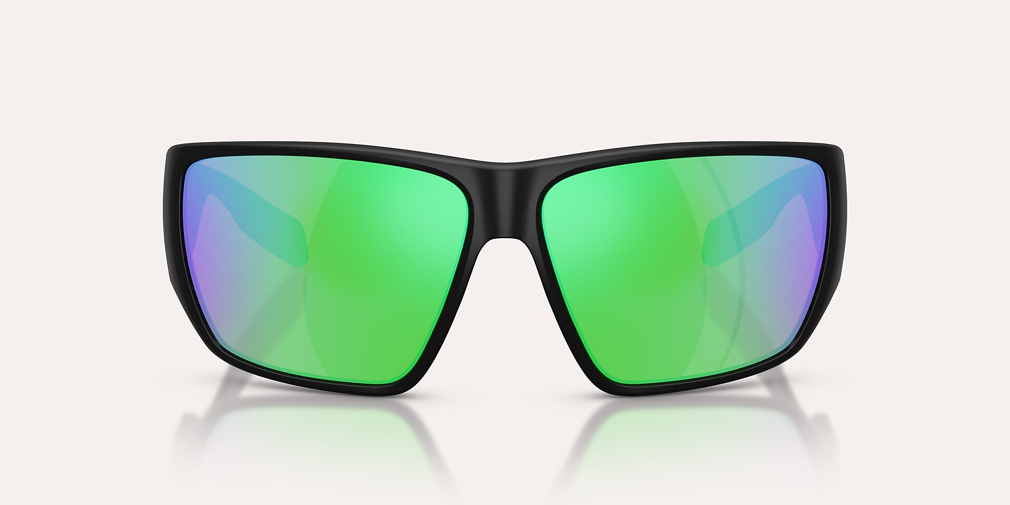 Sunglasses Native Sightcaster II L (64-13) with Green Reflex Polarized lens and Matte Black frame Image 2 of 6