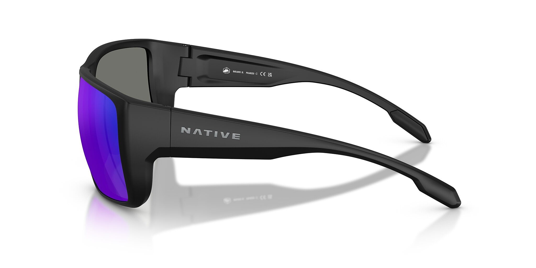 Badlands XL Sunglasses Blue Reflex Polarized | Native Eyewear®