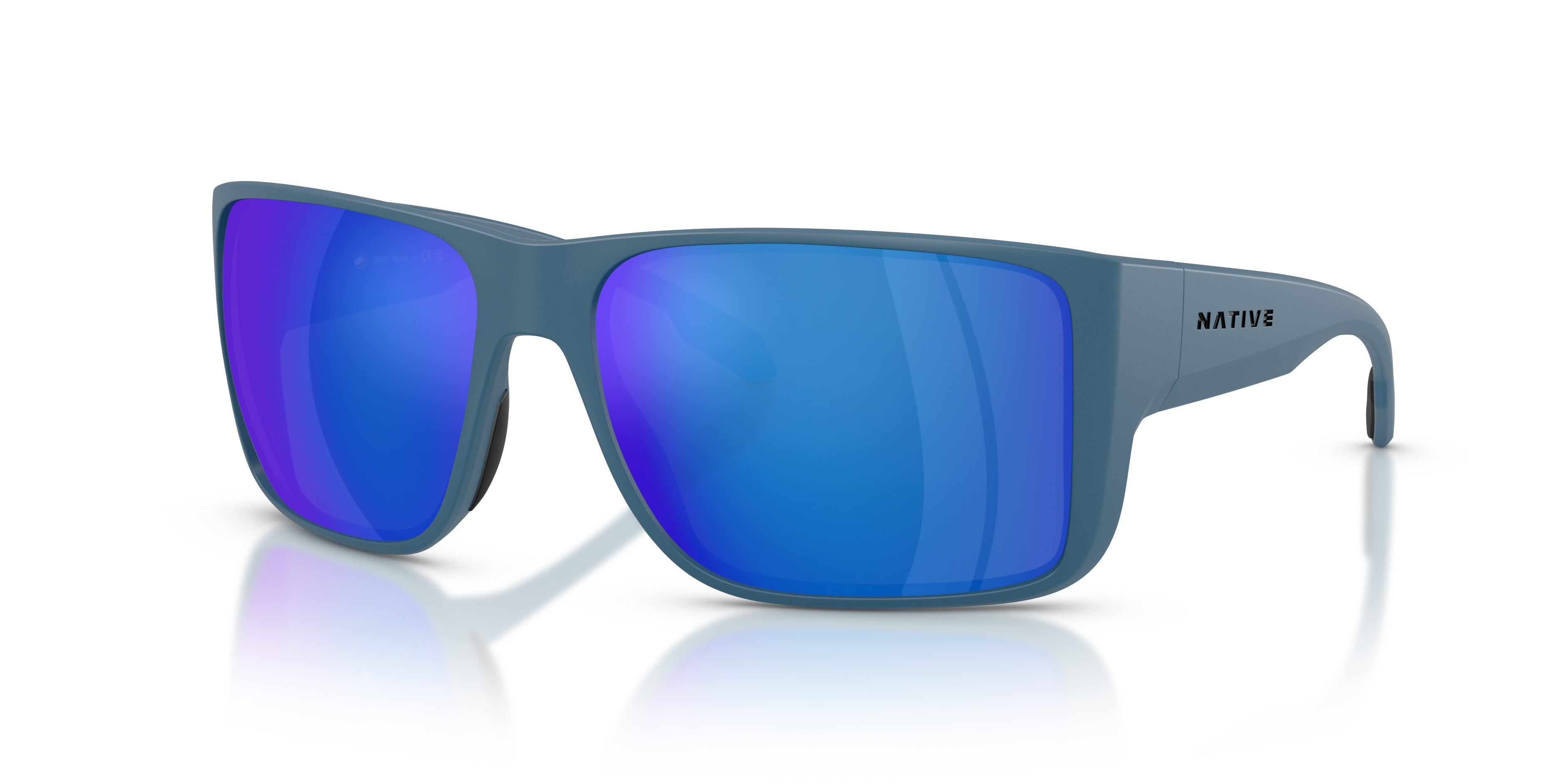 Badlands XL Sunglasses Blue Reflex Polarized | Native Eyewear® Badlands XL Sunglasses Blue Reflex Polarized | Native Eyewear®