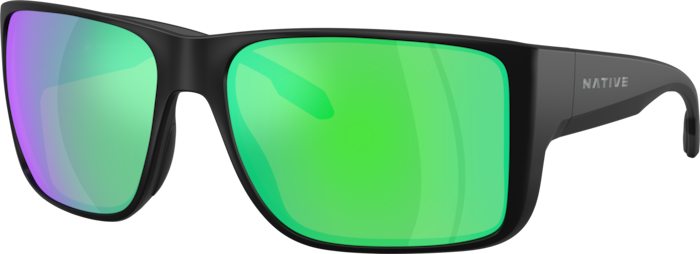Badlands XL Sunglasses Green Reflex Polarized | Native Eyewear®