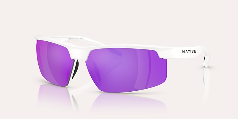 Sunglasses Native Ridge-Runner Crest XL (69-09) with Violet Relfex Polarized lens and Satin Quartz frame Image 1 of 6