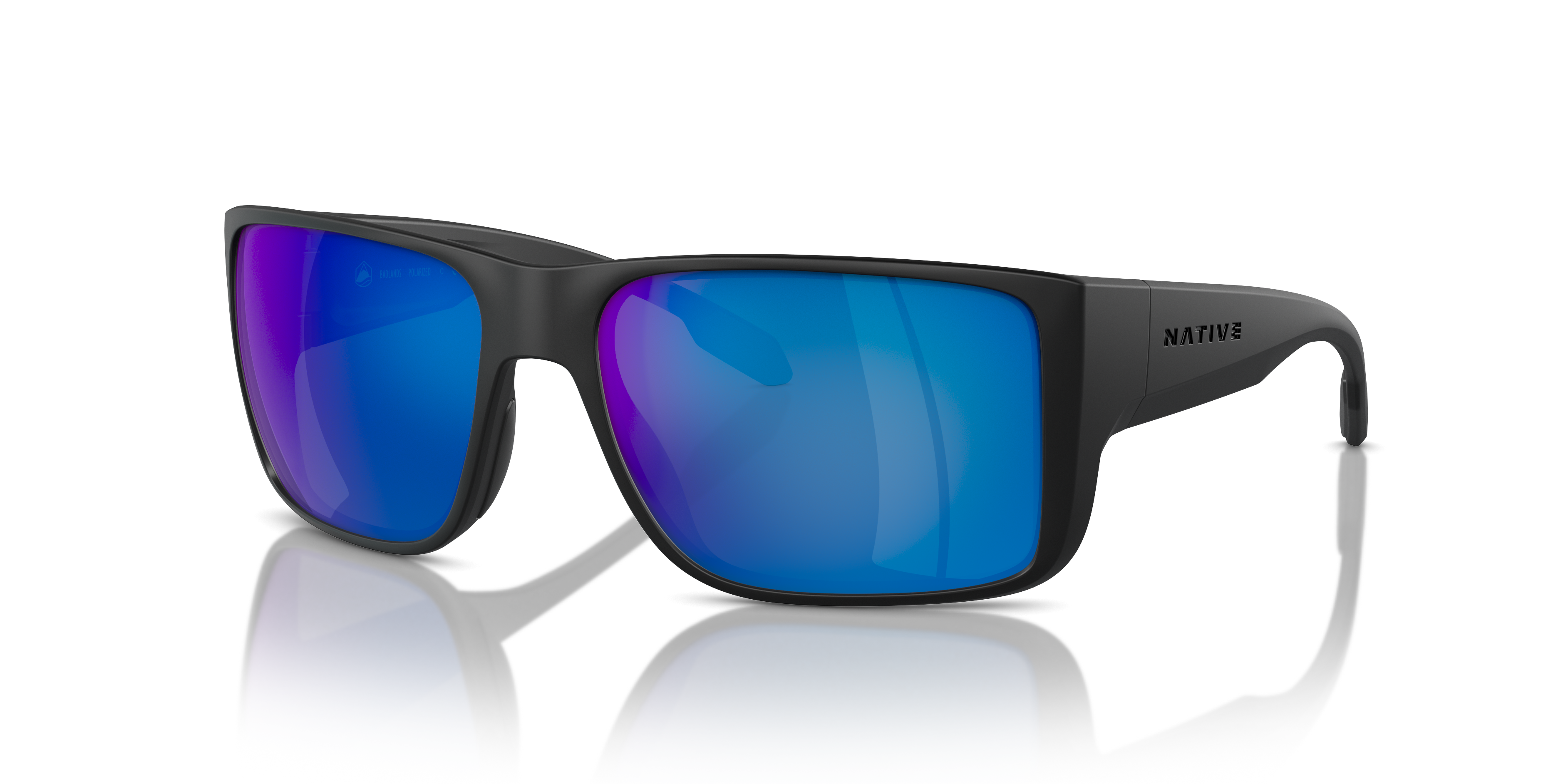 Badlands Sunglasses Blue Reflex Polarized | Native Eyewear®