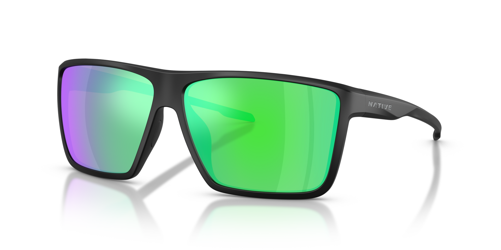 Tavern XL Sunglasses Green Reflex Polarized | Native Eyewear®