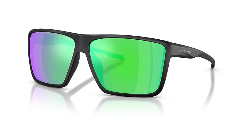 Tavern XL Sunglasses Green Reflex Polarized | Native Eyewear®