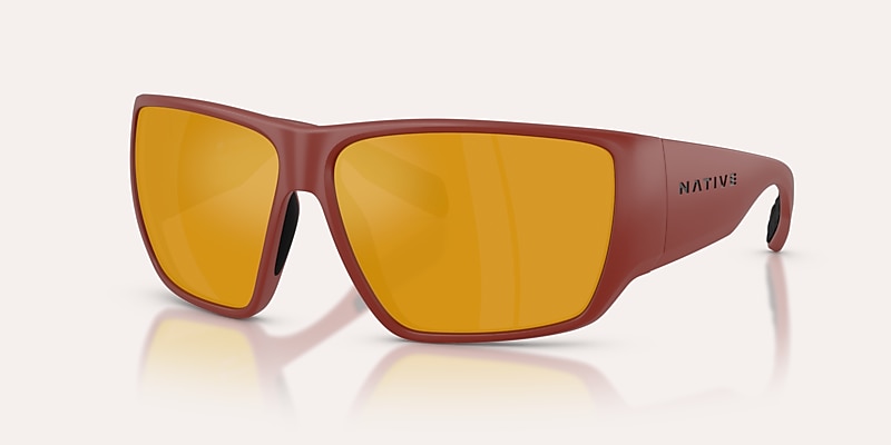 Sunglasses Native Sightcaster II L (64-13) with Bronze Reflex Polarized lens and Red frame Image 1 of 7