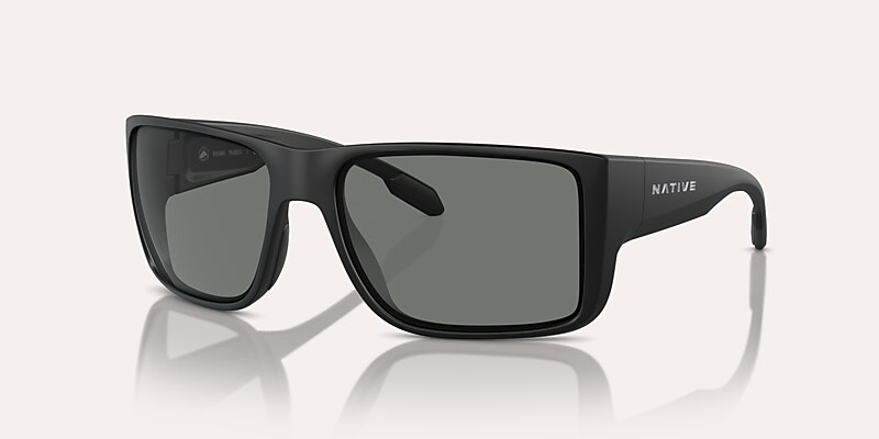 Sunglasses Native Badlands M (58-16) with Grey Polarized lens and Matte Black frame Image 1 of 7