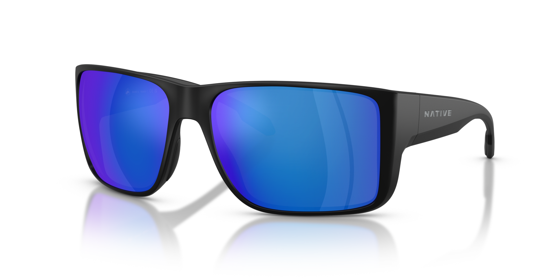 Badlands XL Sunglasses Blue Reflex Polarized | Native Eyewear®