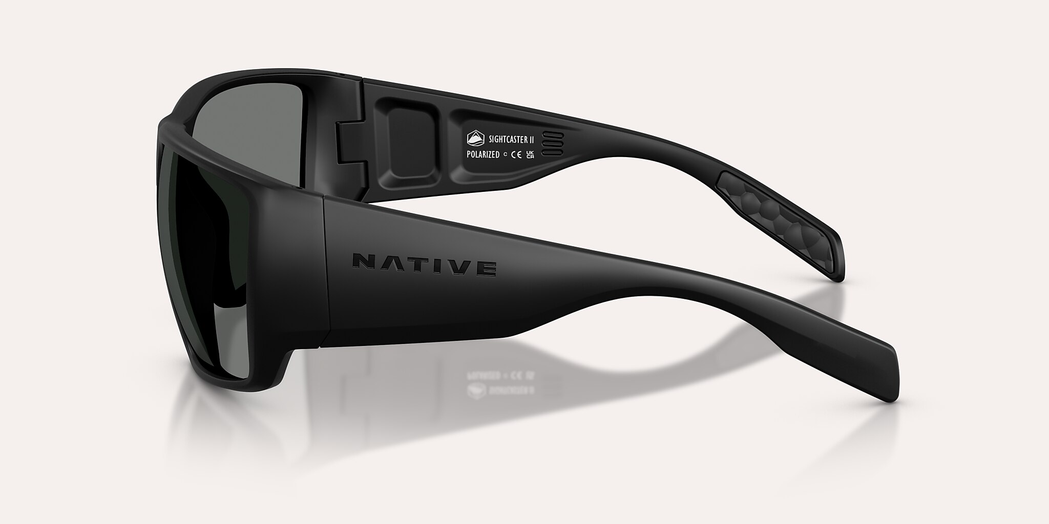 Sunglasses Native Sightcaster II L (64-13) with Grey Polarized lens and Matte Black frame Image 3 of 6