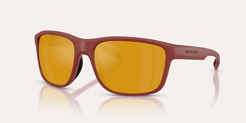 Sunglasses Native Gorge L (59-17) with Bronze Reflex Polarized lens and Red frame Image 1 of 5