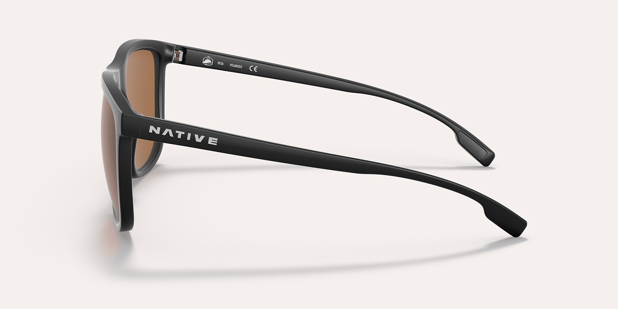 Sunglasses Native Mesa XL (57-19) with Brown lens and Matte Black frame Image 3 of 5