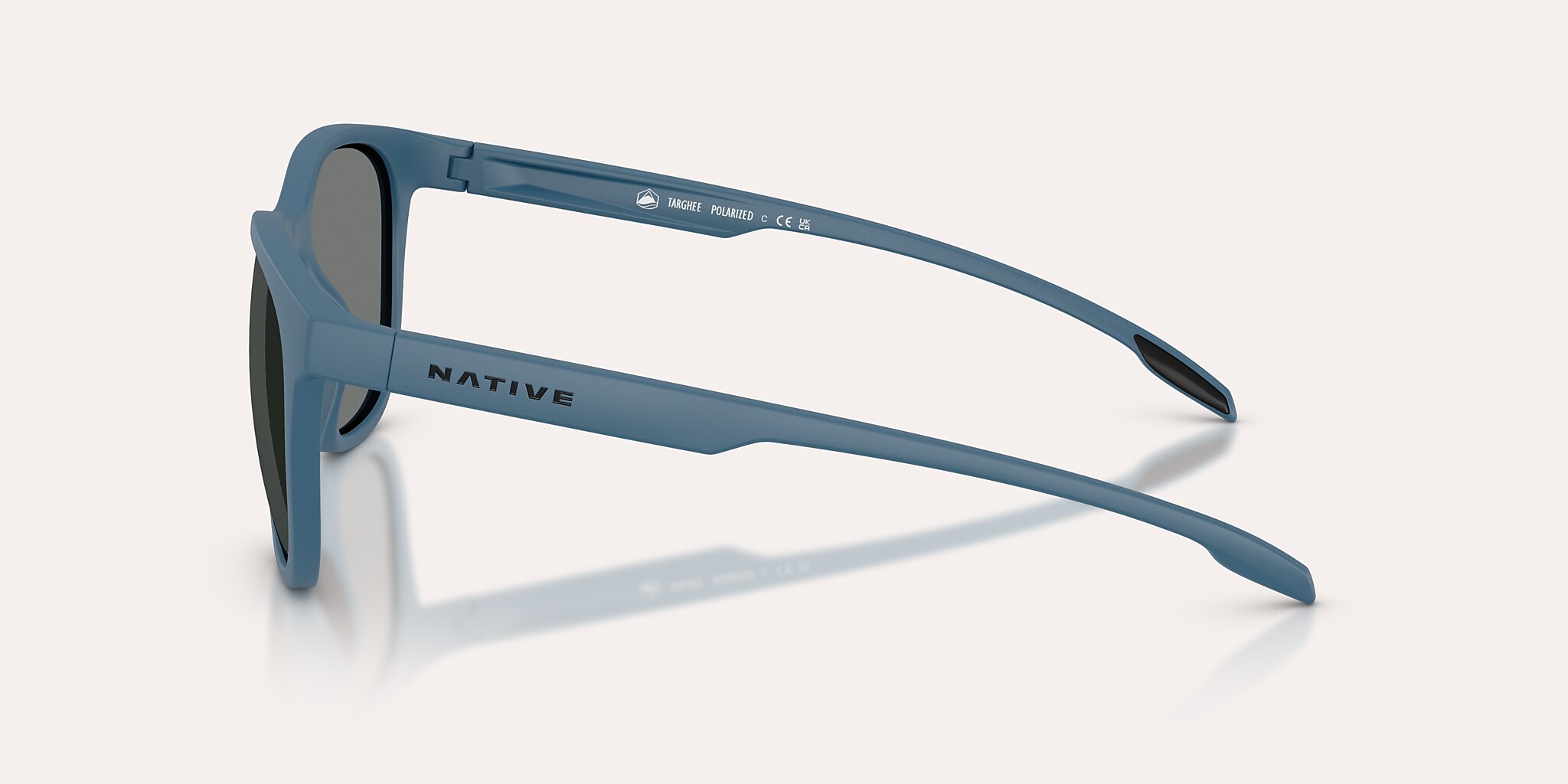 Sunglasses Native Targhee XXL (54-21) with Grey Polarized lens and Overland Blue frame Image 3 of 5