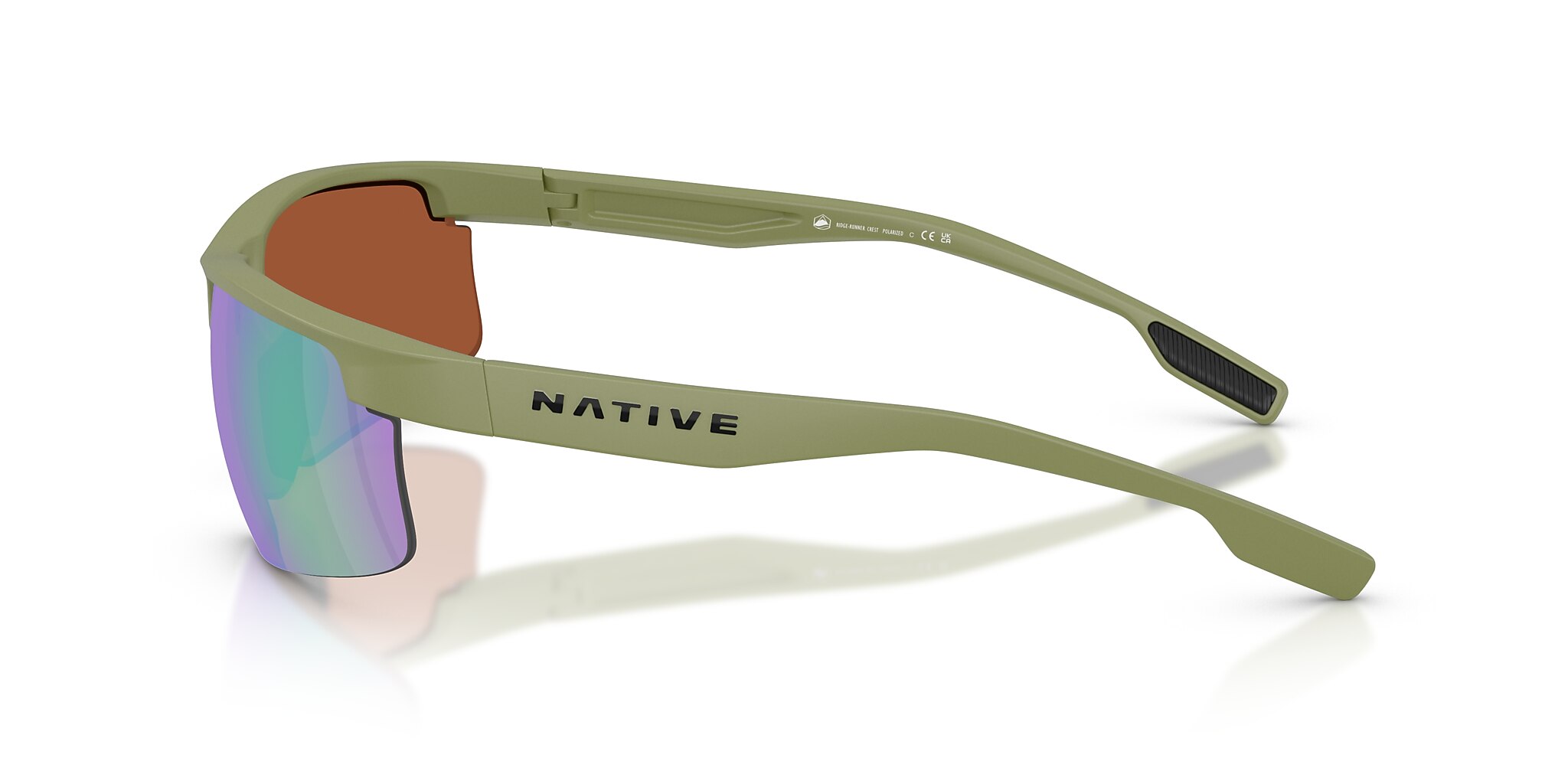 Ridge-Runner Crest Sunglasses Green Reflex Polarized | Native Eyewear®