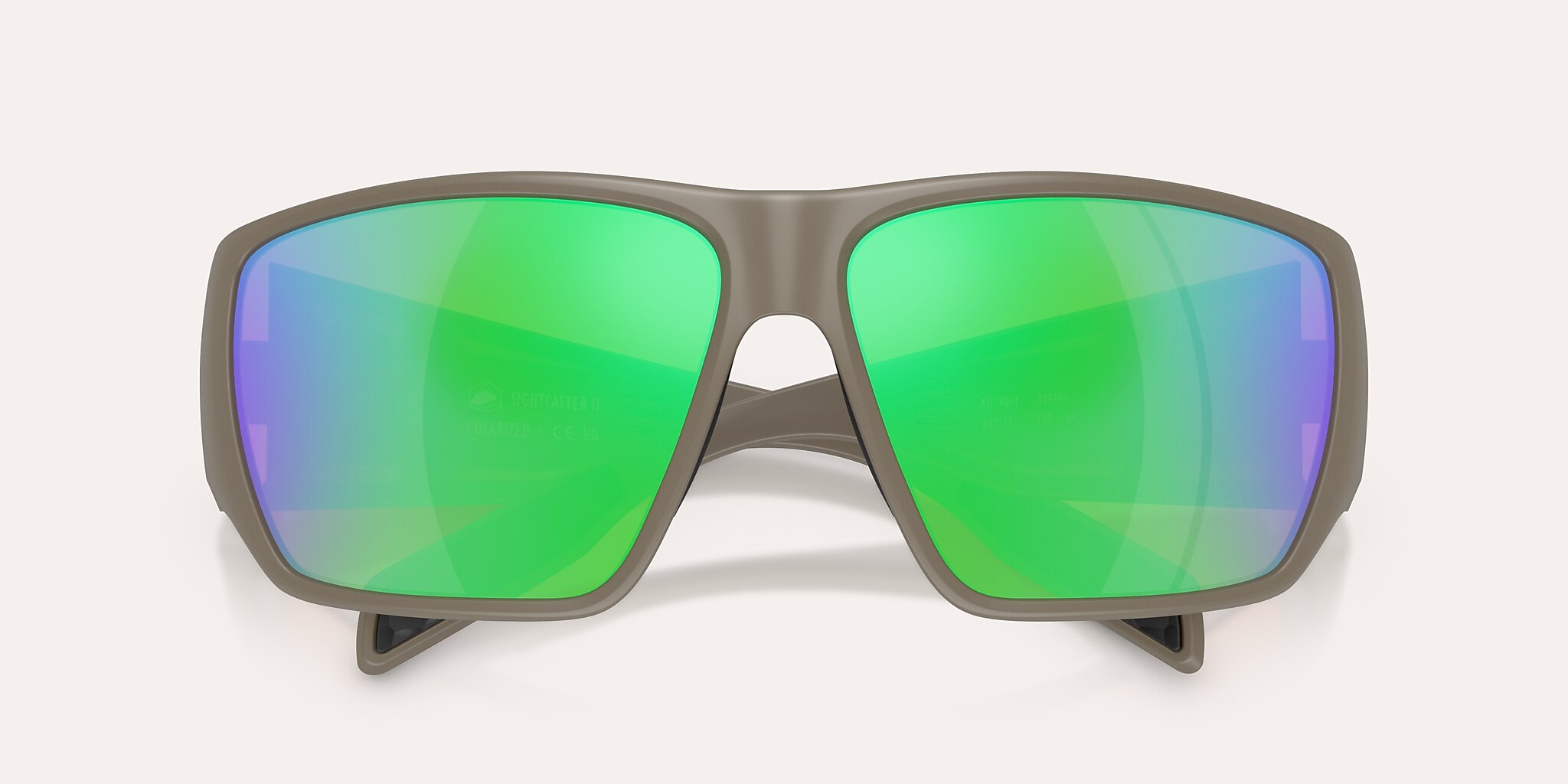 Sunglasses Native Sightcaster II L (64-13) with Green Reflex Polarized lens and Matte Desert Tan frame Image 5 of 6
