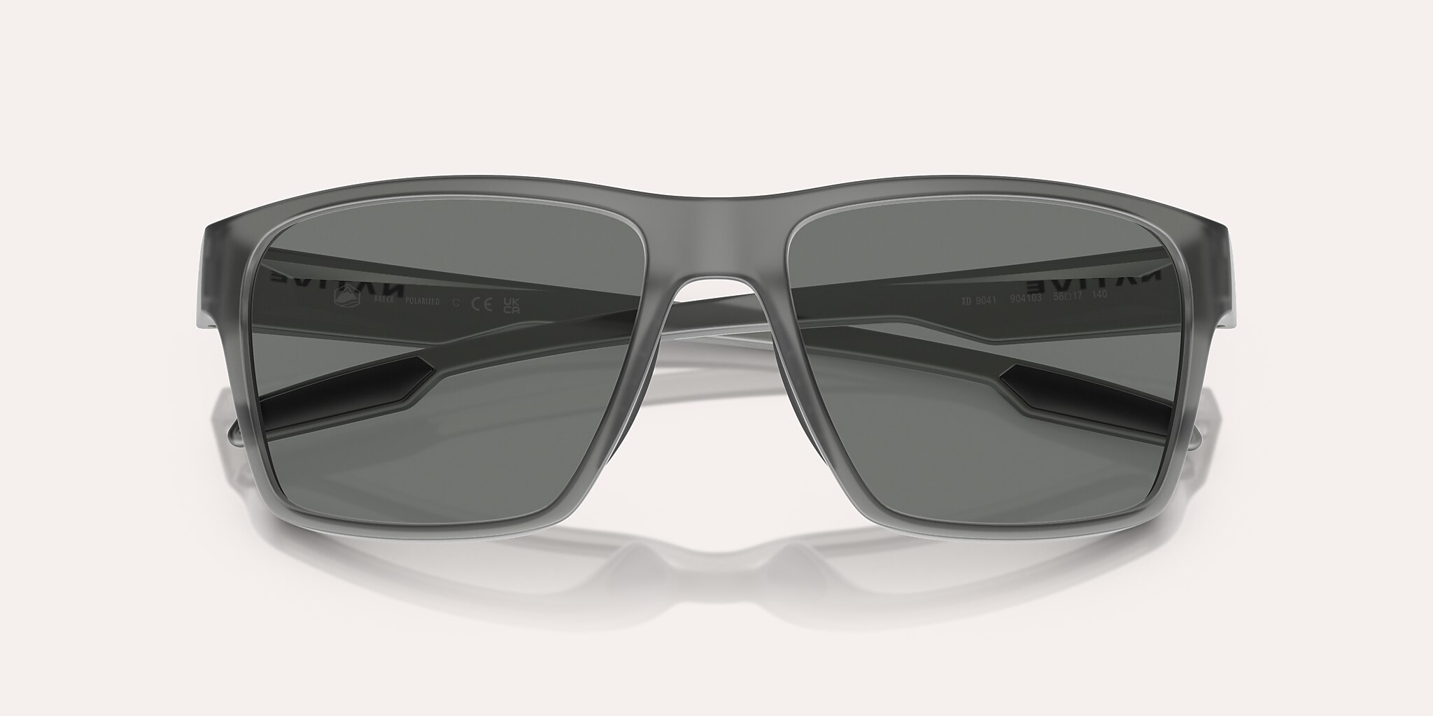 Sunglasses Native Breck XL (56-17) with Grey Polarized lens and Matte Smoke Crystal frame Image 5 of 5