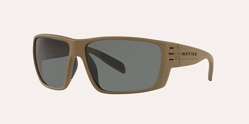 Sunglasses Native Griz L (66-14) with Grey lens and Desert Tan frame Image 1 of 4