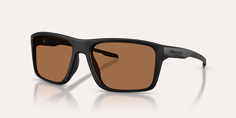 Sunglasses Native Tavern M (57-17) with Brown Polarized lens and Matte Black frame Image 1 of 6