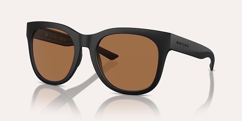 Sunglasses Native Tiaga XL (55-20) with Brown lens and Matte Black frame Image 1 of 5