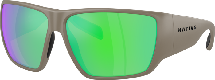 Sightcaster II Sunglasses Green Reflex Polarized | Native Eyewear®
