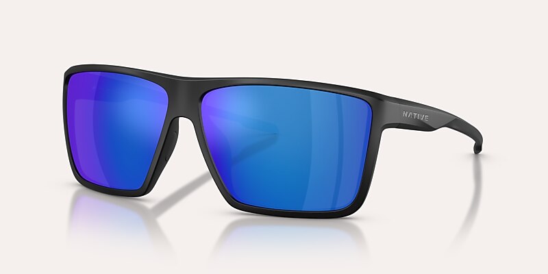Sunglasses Native Tavern XL XL (64-12) with Blue Reflex Polarized lens and Matte Black frame Image 1 of 5